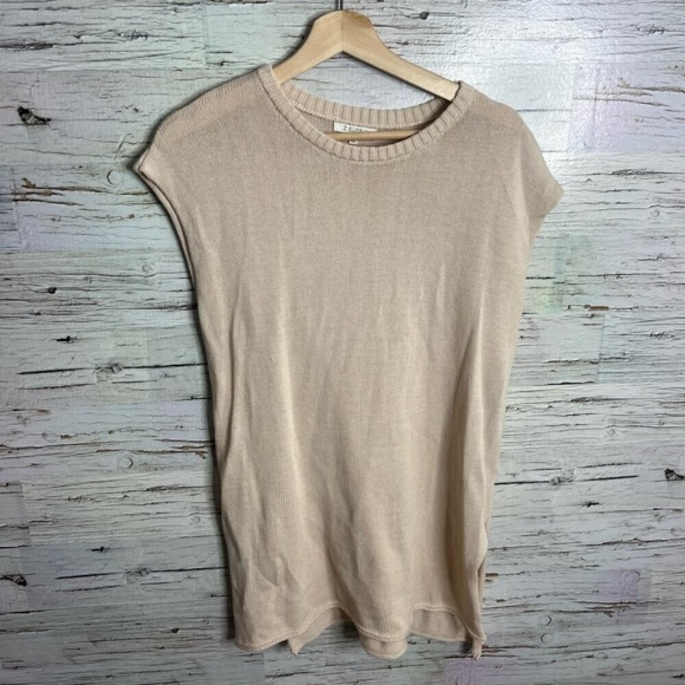 Z Supply sweater tank long cream vest size small